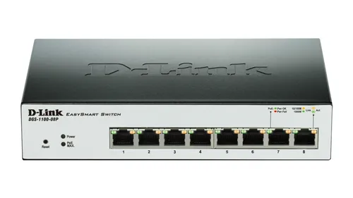 D-Link DGS-1100-08P 8-Port PoE Gigabit Smart Switch DGS-1100-08P