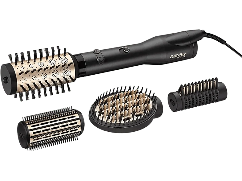 Moldeador - Babyliss AS970E, Tecnología iónica, 2 Niveles de temperatura, Negro y dorado