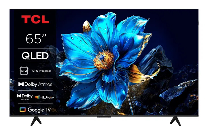 TV QLED 65" - TCL 65T69C, UHD 4K, Procesador AiPQ, Smart TV, DVB-T2, Negro