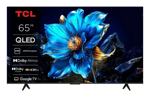 TV QLED 65" - TCL 65T69C, UHD 4K, Procesador AiPQ, Smart TV, DVB-T2, Negro