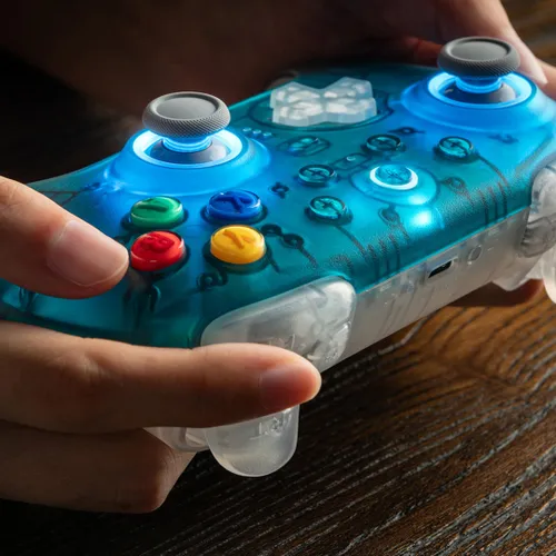 Mando Inalambrico Bluetooth 8Bitdo Ultimate 2 Clear Blue Android/PC: imagen 2