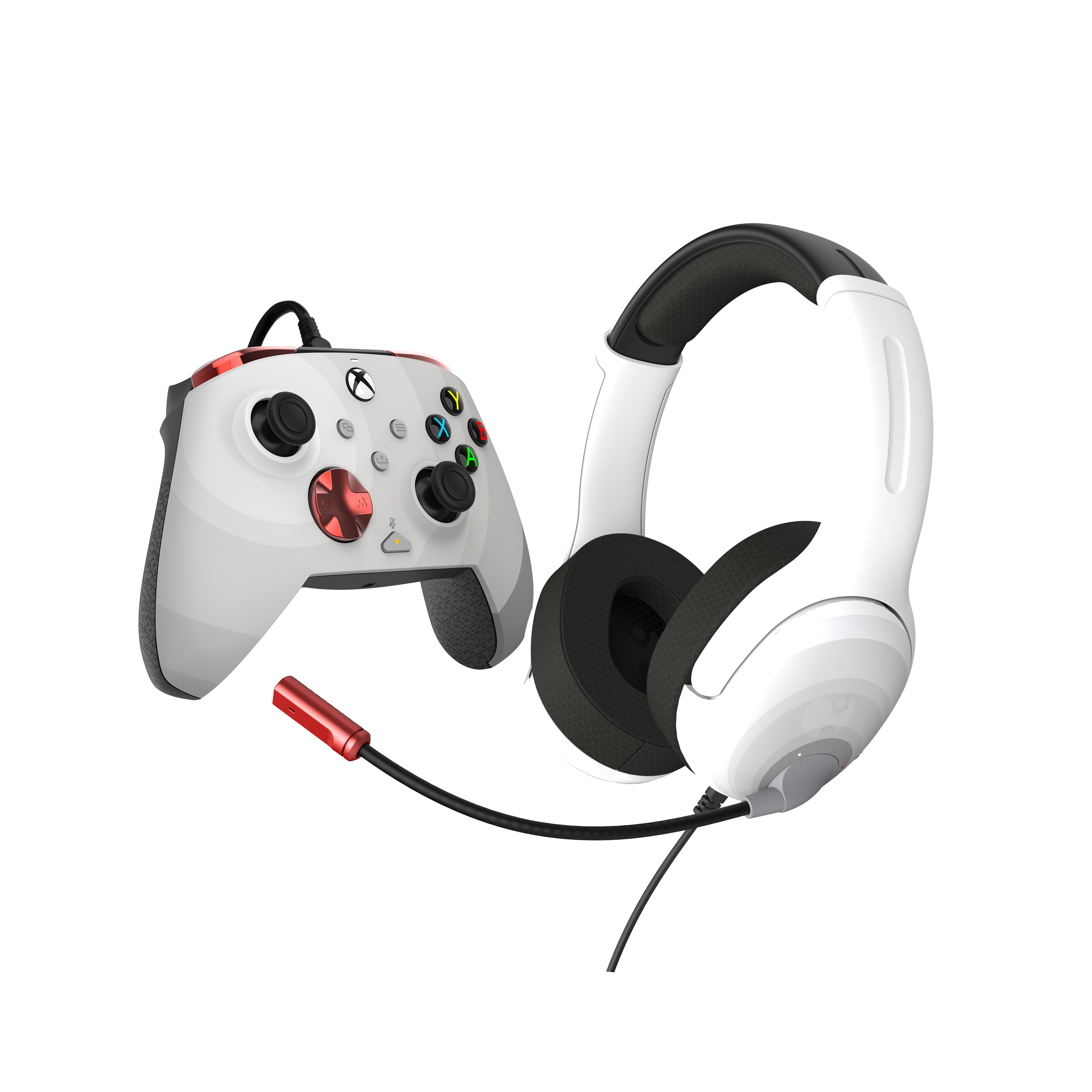 Mando Xbox - PDP Bundle Rematch & Airlite Radial White, Mando+ Auriculares, Blanco