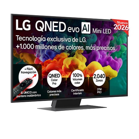 TV QNED Mini LED 50" - LG 50QNED85B6B, UHD 4K, Procesador Inteligente α8 AI Processor 4K Gen3, Smart TV, DVB-T2 (H.265), Negro