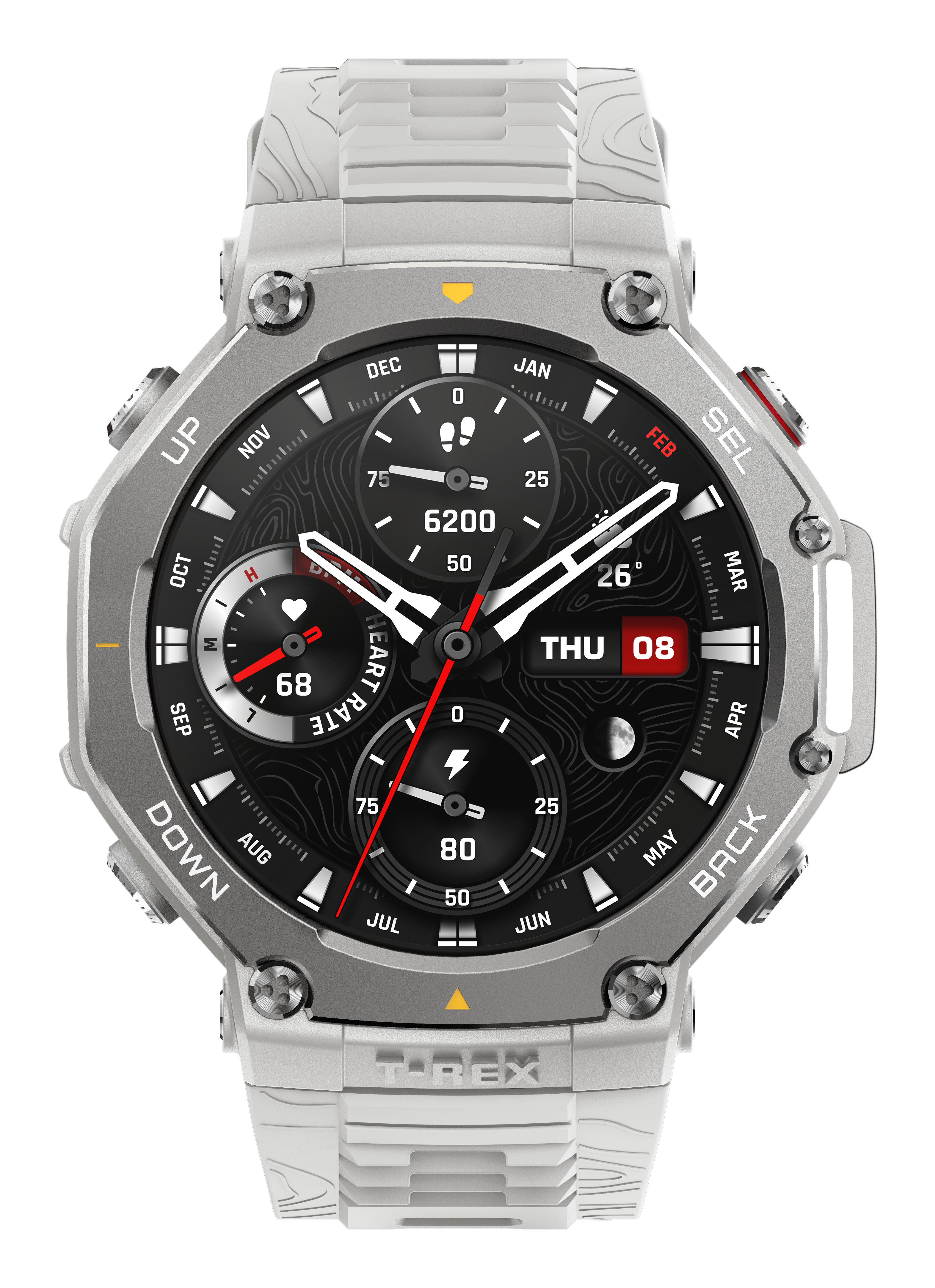 Smartwatch - Amazfit T-Rex 3, 1.5" AMOLED, Táctil, 27 días Autonomía, Silicona, Compatible iOS/Android, Haze Gray