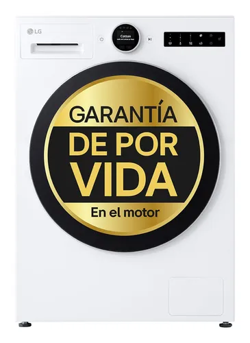 Lavadora carga frontal - LG F4X7509TWS, 9 kg, 1400 rpm, 23 programas, Autodosificación, Selector LCD, Clase A-30%, Blanco