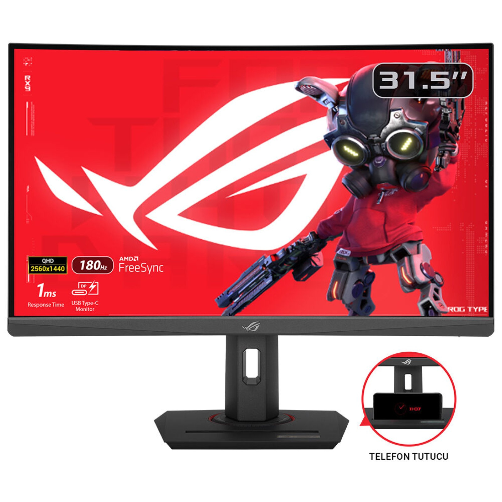 Asus ROG Strix XG32WCS 32" QHD 2K VA 180Hz 1ms HDR10 FreeSync Curvo