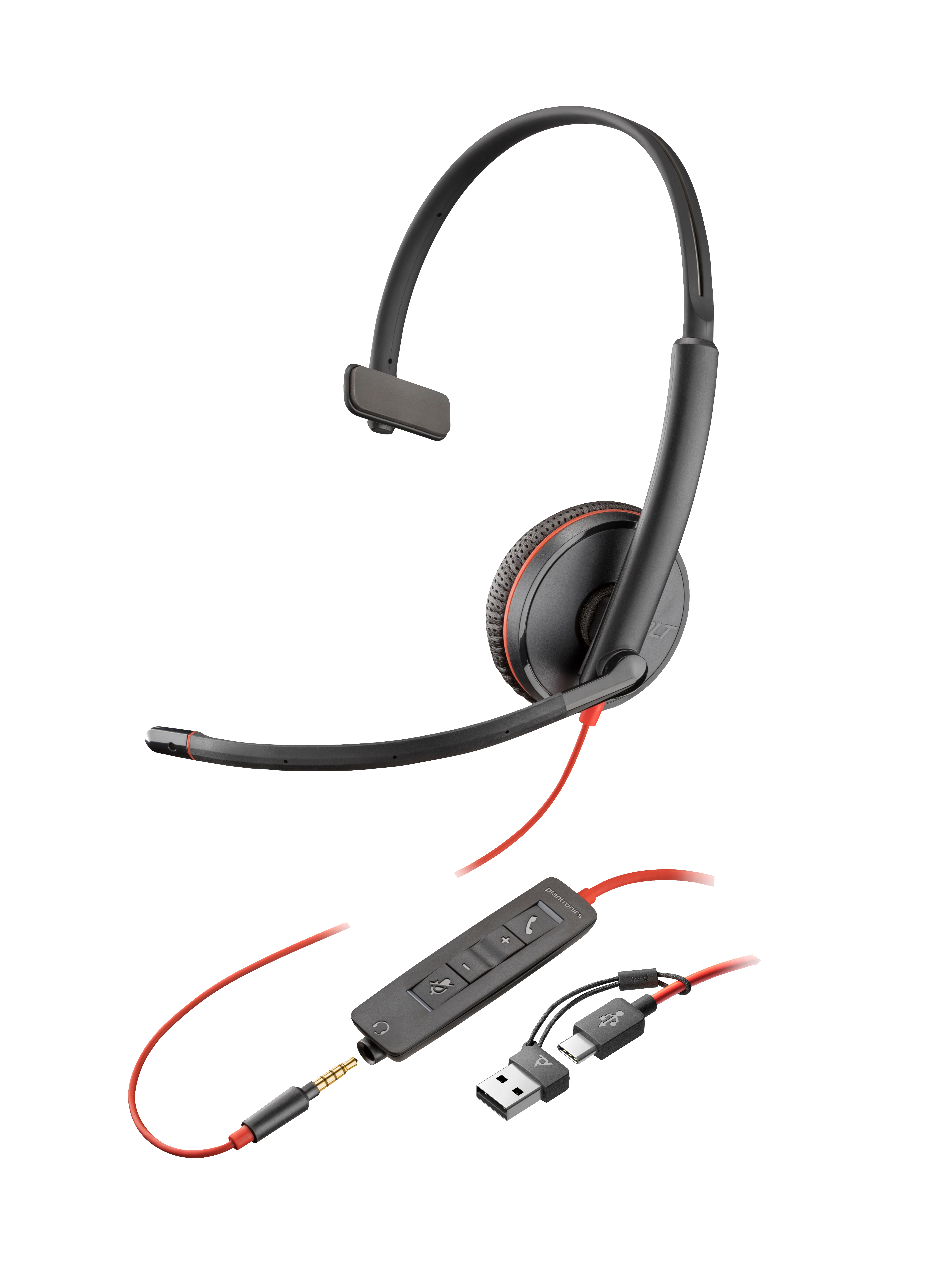 Auriculares Poly Blackwire 3215 USB-C Diadema Negro