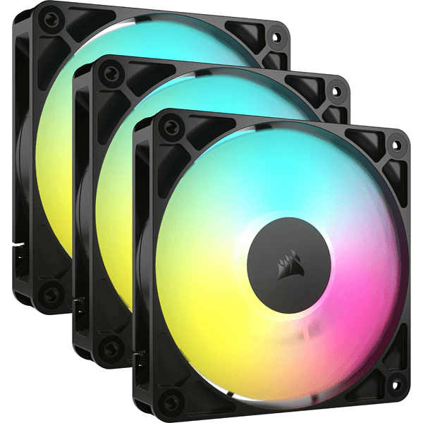 Corsair RS120 ARGB PWM 120mm Triple Pack Negro