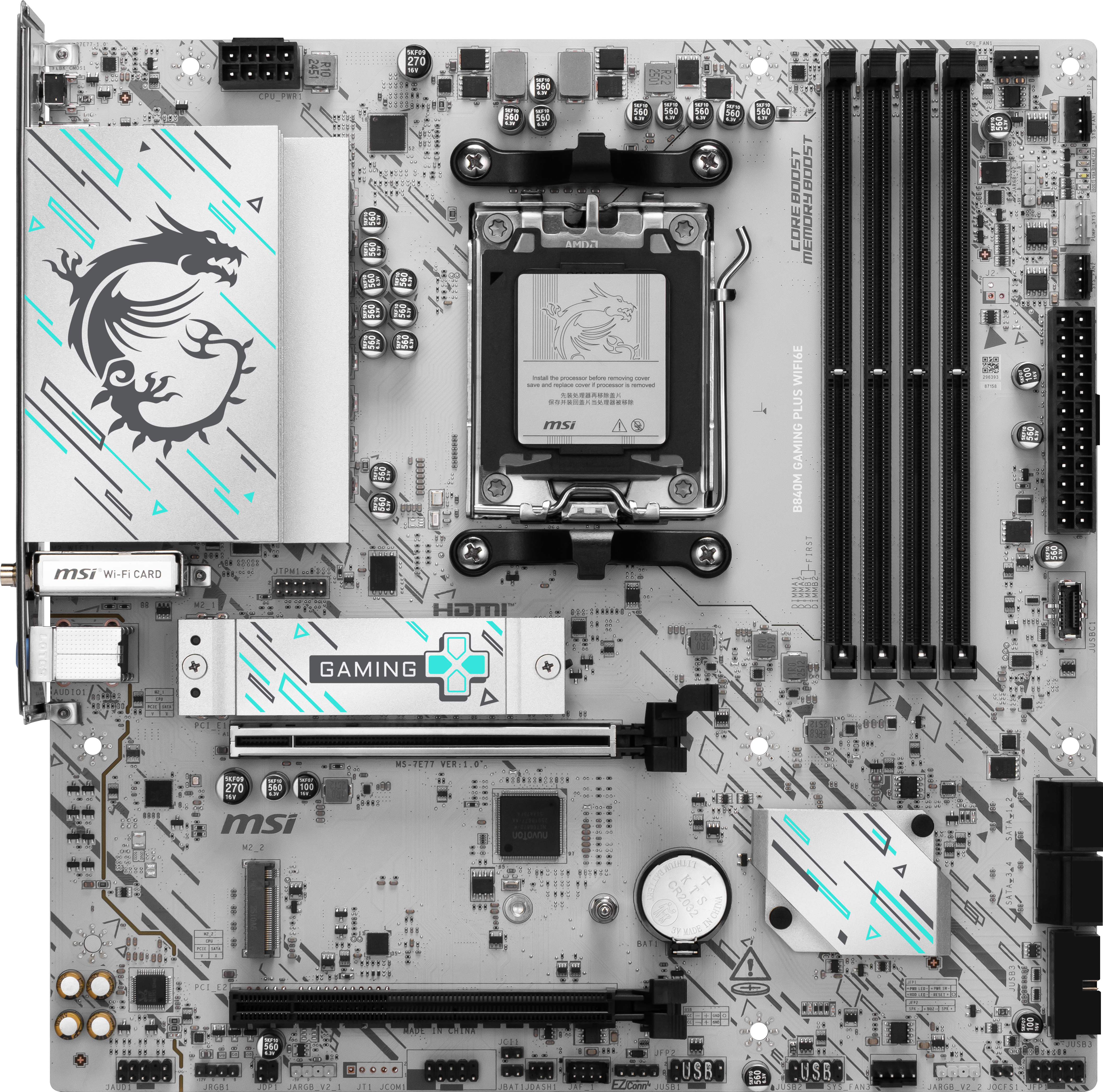 MSI B840M GAMING PLUS WIFI6E Socket AM5