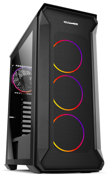 CAJA SEMITORRE NOX HUMMER QUANTUM VENTANA ARGB S/F USB 3.0 NEGRO