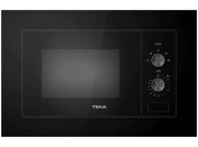 Microondas integrable - Teka MB 6200 BI FBK, 1250 W, 5 Niveles de potencia, 20 l, Descongelación, Control mecánico, Termostato, Negro
