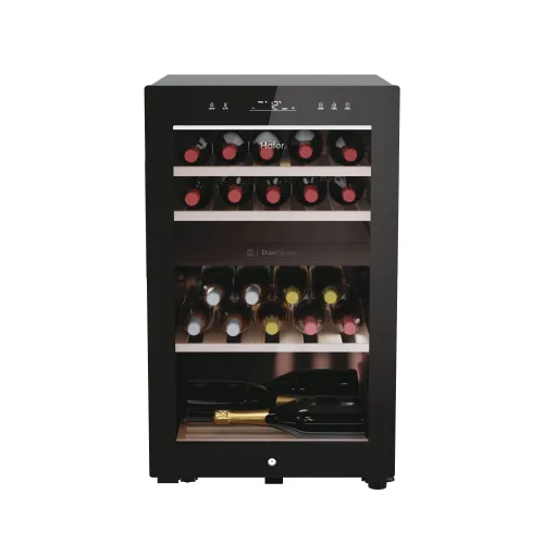 Vinoteca - Haier HWS42GDAU1, Temperatura 5º 20º, 42 botellas, 106 l, hOn App, Negro