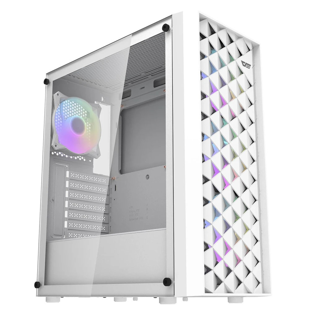 Caja PC Darkflash DK351 Cristal Templado ATX 4 Ventiladores ARGB Blanco