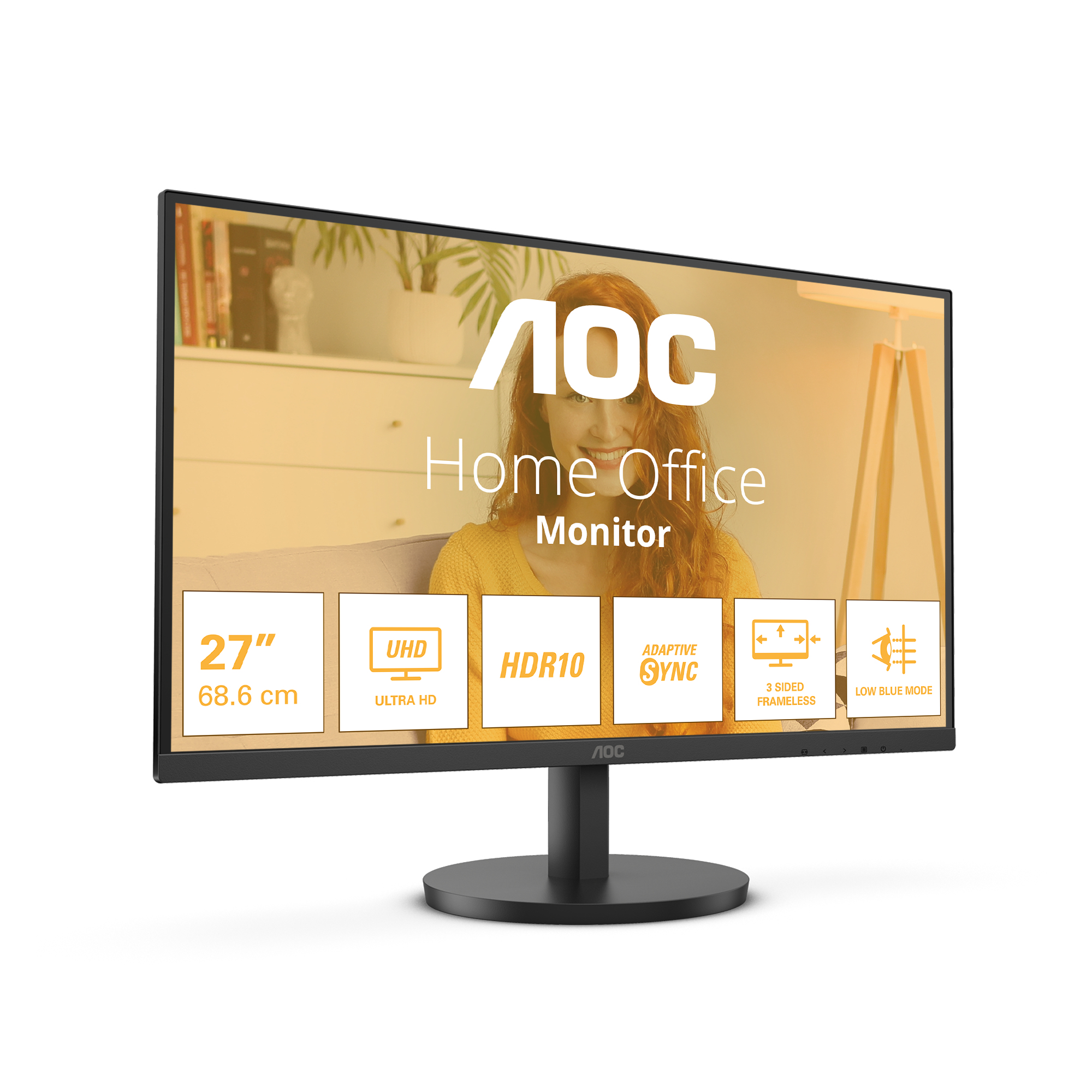 Monitor AOC U27B3M de 27 pulgadas VA 4K con 2x HDMI y U27B3M