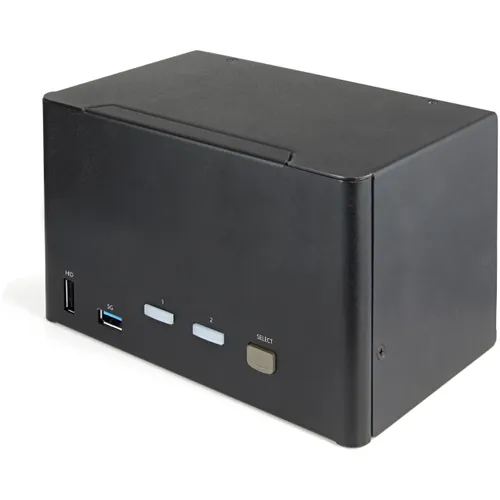 Startech Switch KVM 2 Puertos 4 Monitores DP 4K 60Hz