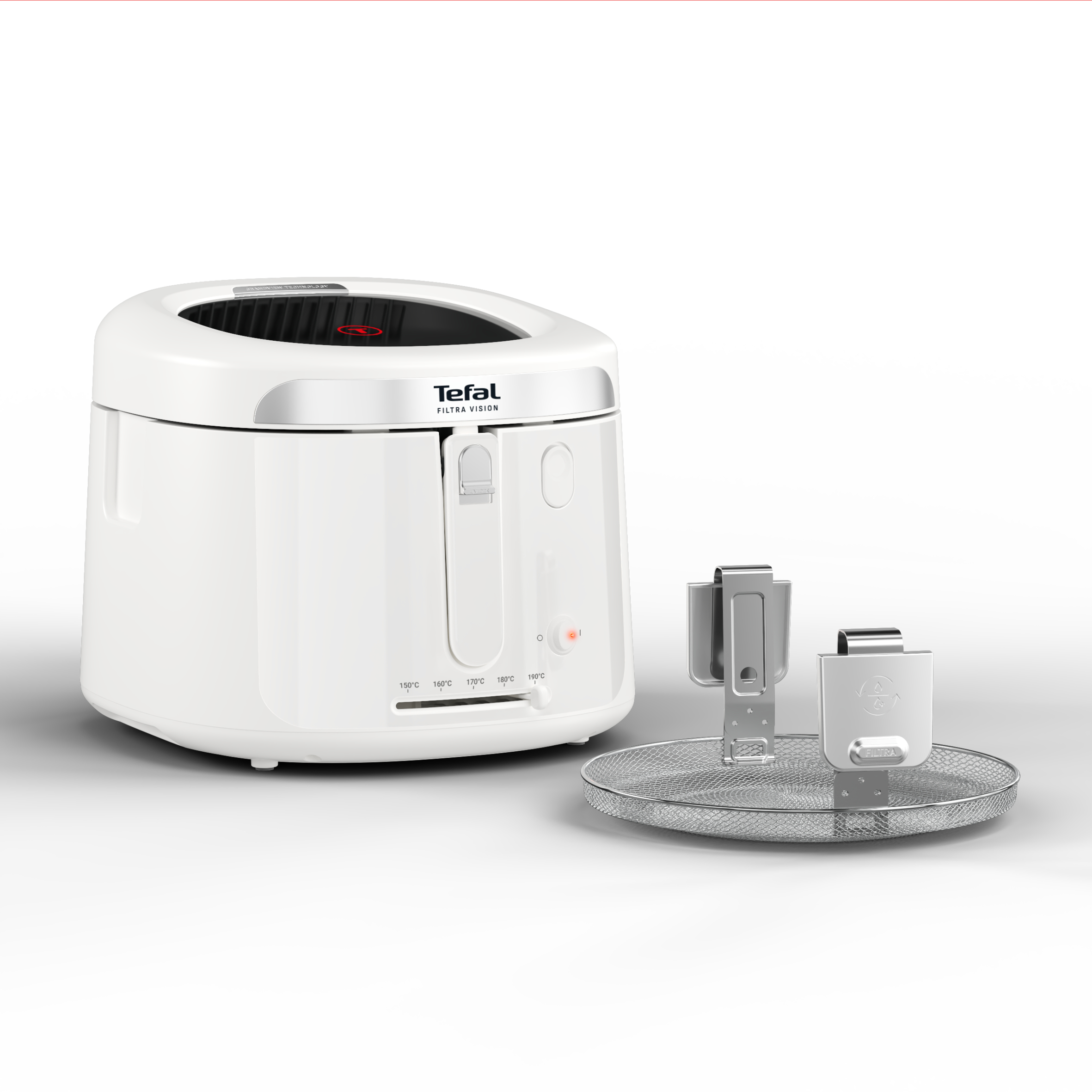 Tefal Filtra Vision, Freidora de aceite, Ventana XL, Gran capacidad, Blanco