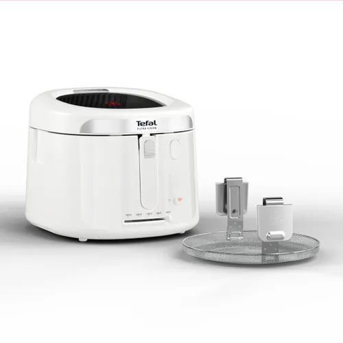 Tefal Filtra Vision, Freidora de aceite, Ventana XL, Gran capacidad, Blanco