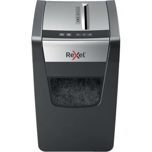 Destructora Rexel Momentum X312SL negro/plata Corte confeti