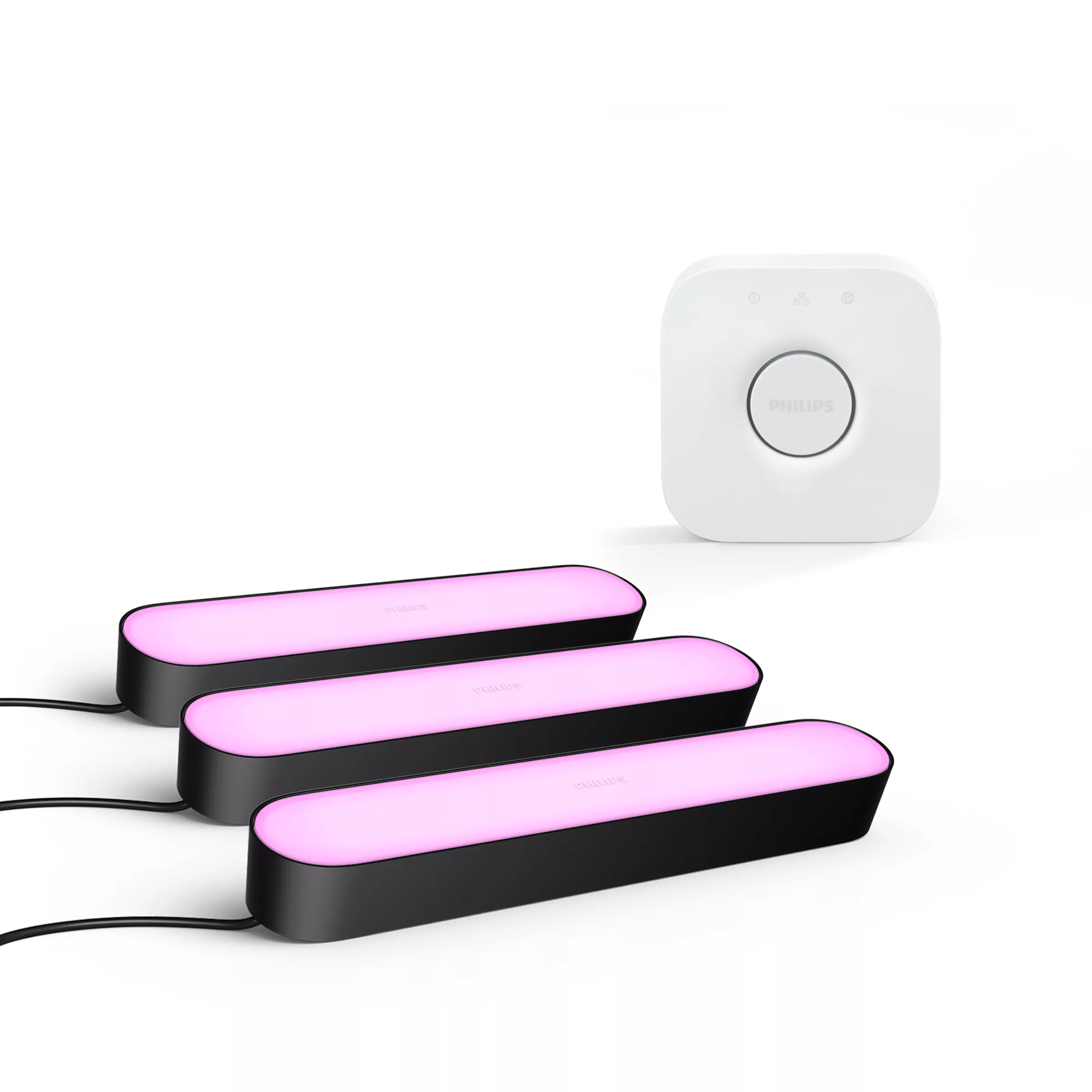 Philips Hue Pack: Barras Led Play Negras (2 + 1 Extensión) + Bridge