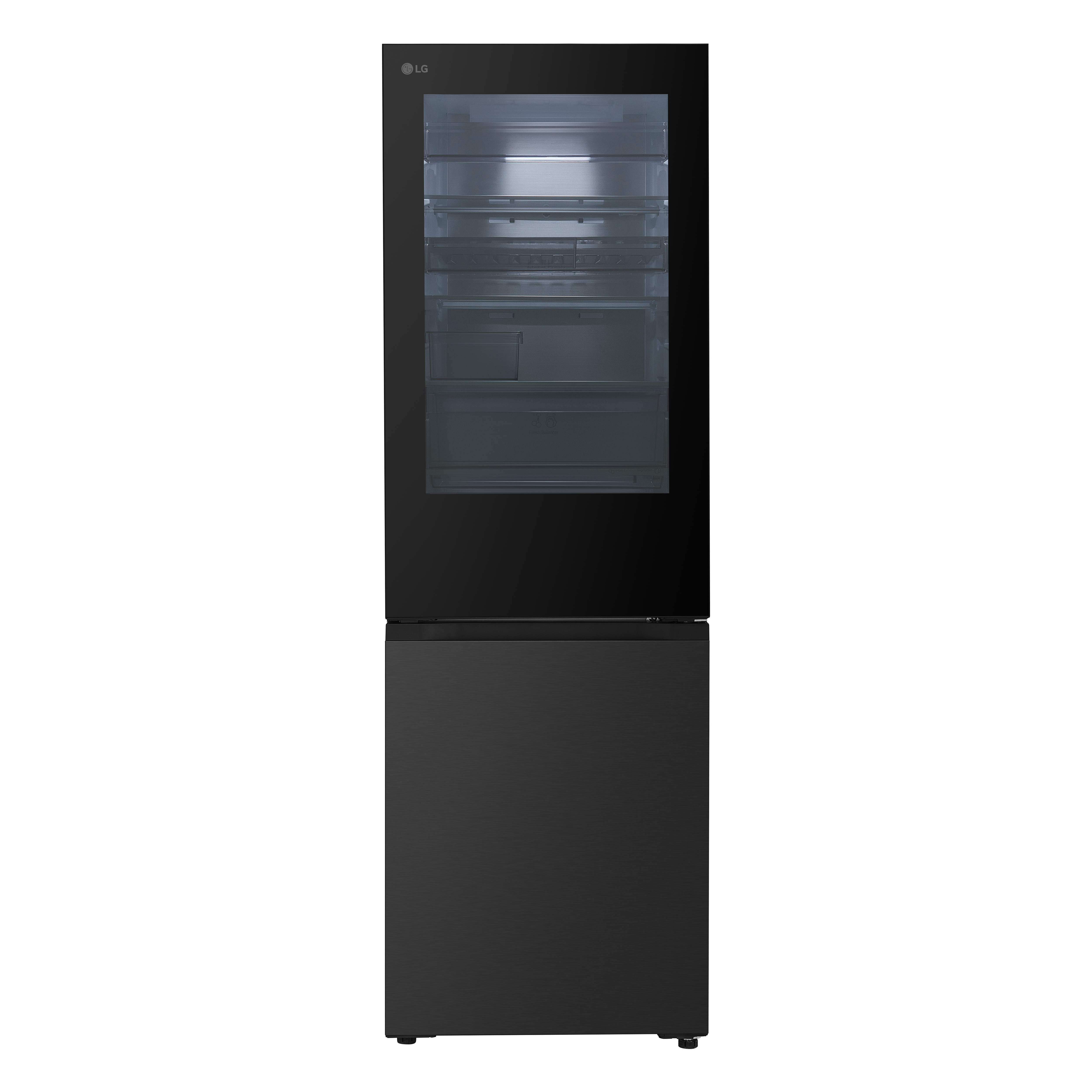 Frigorífico combi LG GBGS514CEV, No Frost, 352 l, negro grafito