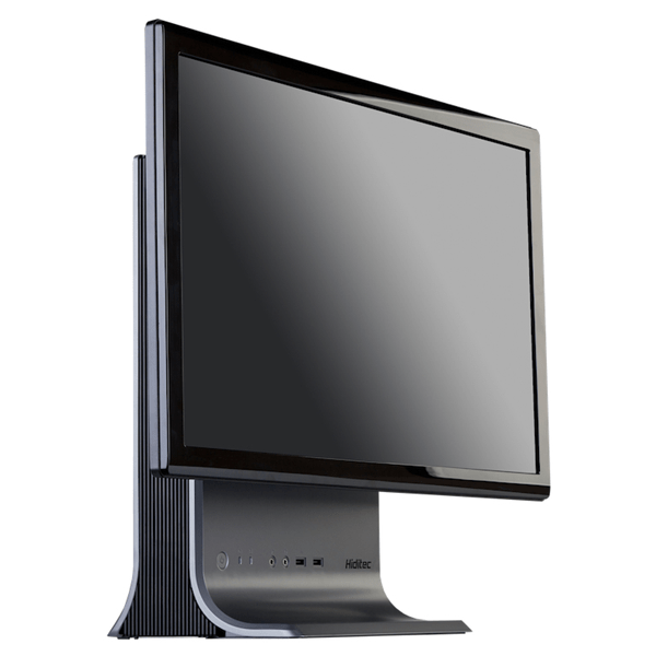 CAJA ITX ALL IN ONE HIDITEC D-1 SIN FUENTE CHASIS VERTICAL CON SOPORTE VESA CONEXIONES FRONTALES 2xUSB AUDIO SIN FUENTE DE ALIMENTACION