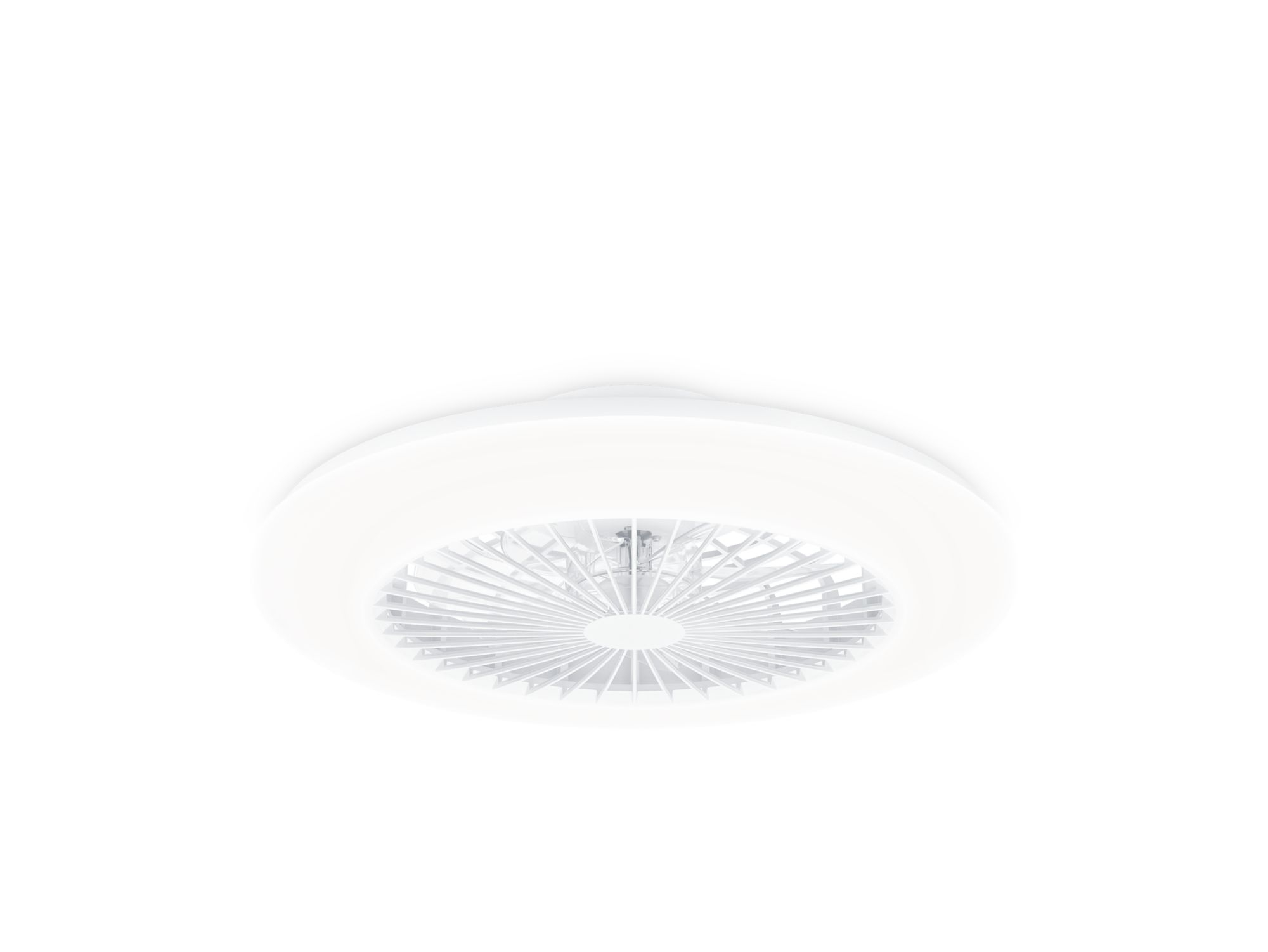 Ventilador de techo - Philips Amigo 60+25 W, Luz LED, Regulable, Mando a distancia, Blanco