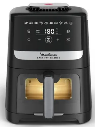 Moulinex - Freidora de Aire Moulinex Easy Fry Silence EZ556, Ventana de Visualización, 5L.