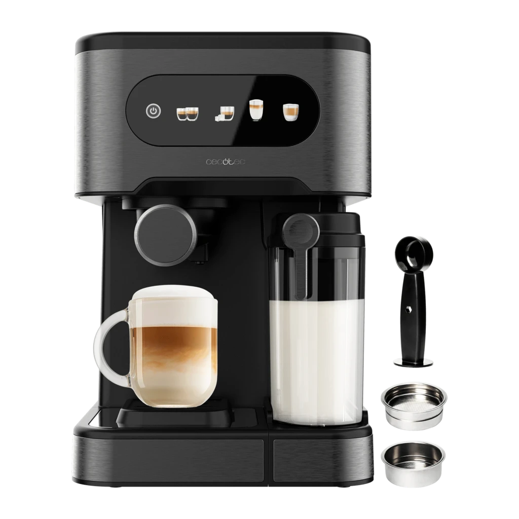 Cafetera superautomática - Cecotec Power Espresso 20 ColdBrew Latte, bar, 1350 W, 1.5 l, 2 tazas, Negro