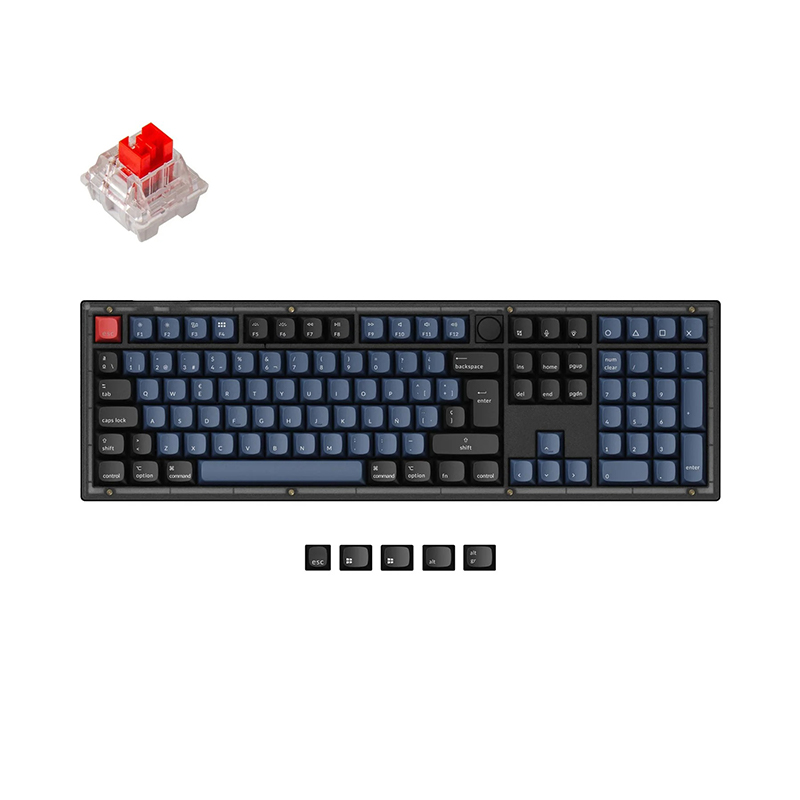 Keychron V6 ISO-ES RGB Hot-Swappable Switch K Pro Red -