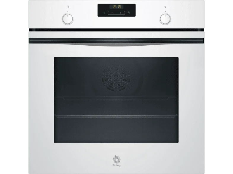 Horno - Balay 3HB5159B4, Serie Cristal, Multifunción, Hidrolítica, 71 l, Función Freidora de Aire, Aire Caliente 3D Profesional, 60 cm, Cristal Blanco