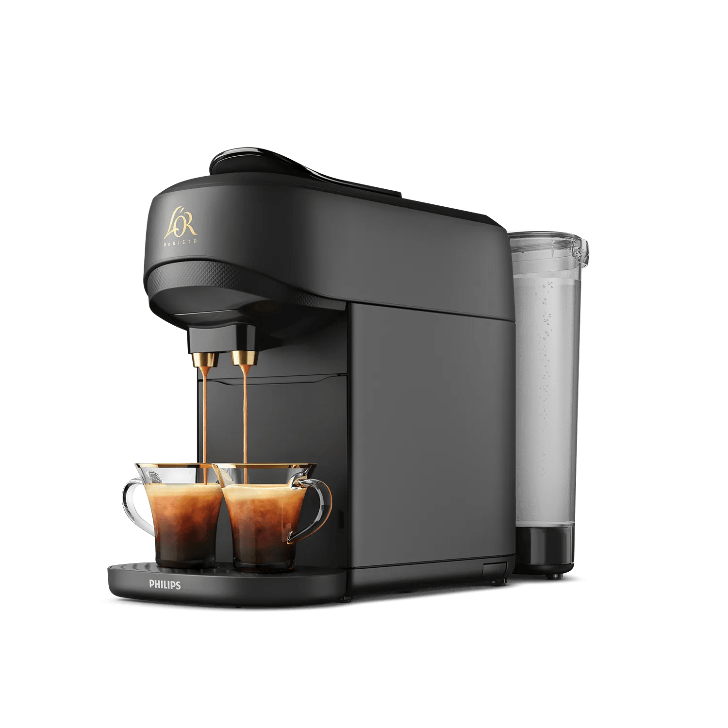 Cafetera de cápsulas - Philips LM9512/60 L'OR BARISTA ABSOLU, Presión Máx. 19.0 bar, Capacidad depósito 1.2 l, 1450 W, Negro
