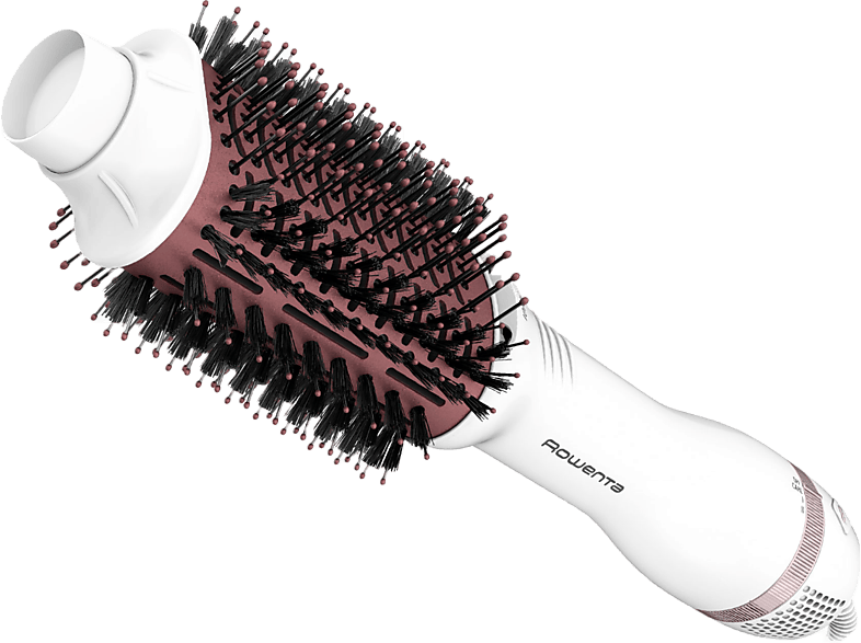 Moldeador - Rowenta Volumizer CF6135F0, 3D Volume Booster, Recubrimiento cerámico, Cabezal Ovalado XL, 4 salidas iónicas, Blanco y rosa