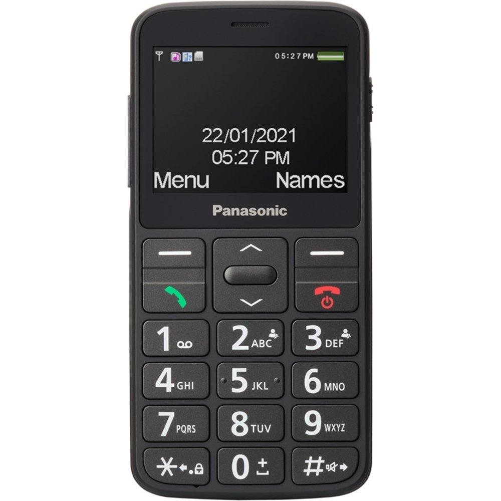 Panasonic - Teléfono móvil senior Panasonic KX-TU160 de fácil uso negro.