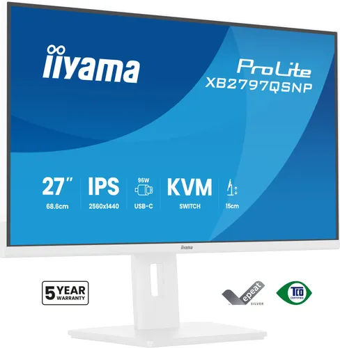 iiyama XB2797QSNP-W1 Monitor ProLite 27" IPS QHD 350cd XB2797QSNP-W1