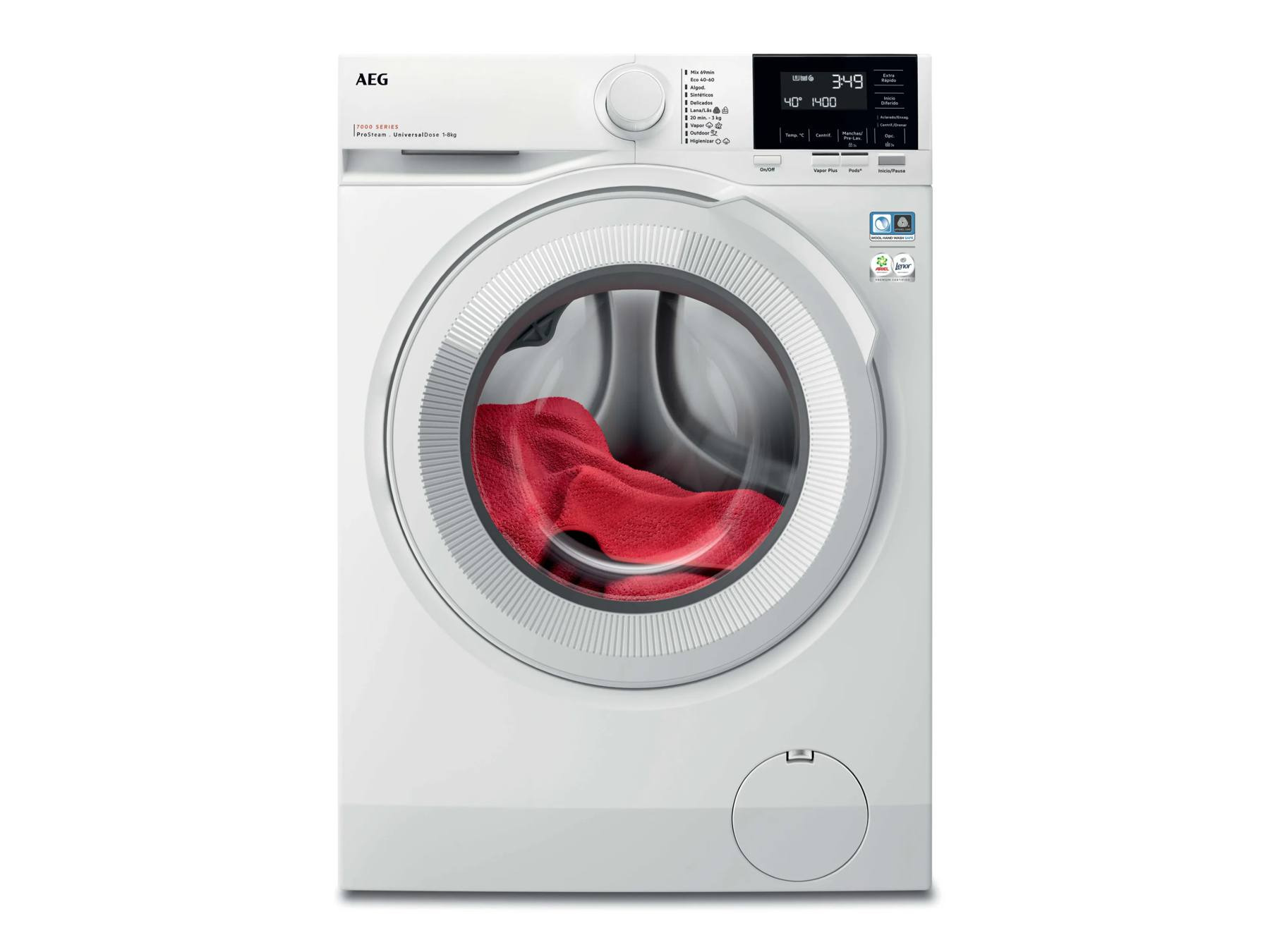 AEG Lavadora de libre instalación Serie 7000 ProSteam® UniversalDose de 8.0 kg LFR7184N2V