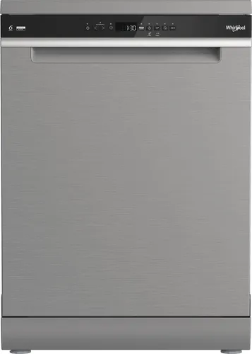 Lavavajillas - Whirlpool W8F HP51X, 15 servicios, 10 programas, 60 cm, MaxiSpace Tub, PowerClean Pro, Tecnología 6th Sense, Inox