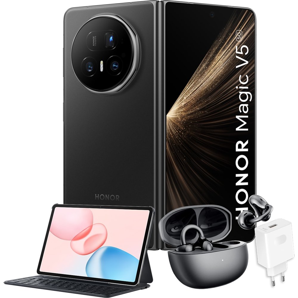 Honor - Móvil Honor Magic V5 6,43" Qualcomm Snapdragon 8 Elite + Tablet Honor Pad 10 y Auriculares Honor Choice EarBuds Clip.