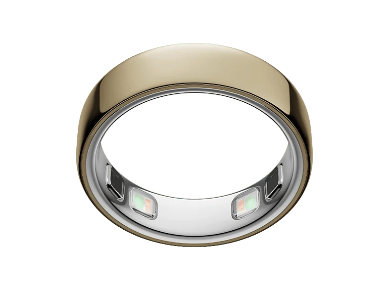 Anillo inteligente - Oura Ring 5, Talla 10, Hasta 9 días autonomía, Bluetooth, 50 métricas de salud, Titanio, Oro