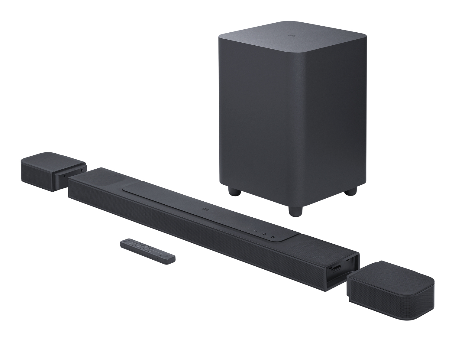 Barra de sonido - JBL Bar 1000, Bluetooth, Subwoofer inalámbrico, 880 W, Altavoces envolventes desmontables, Wifi integrado, Canales 7.1.4, Negro