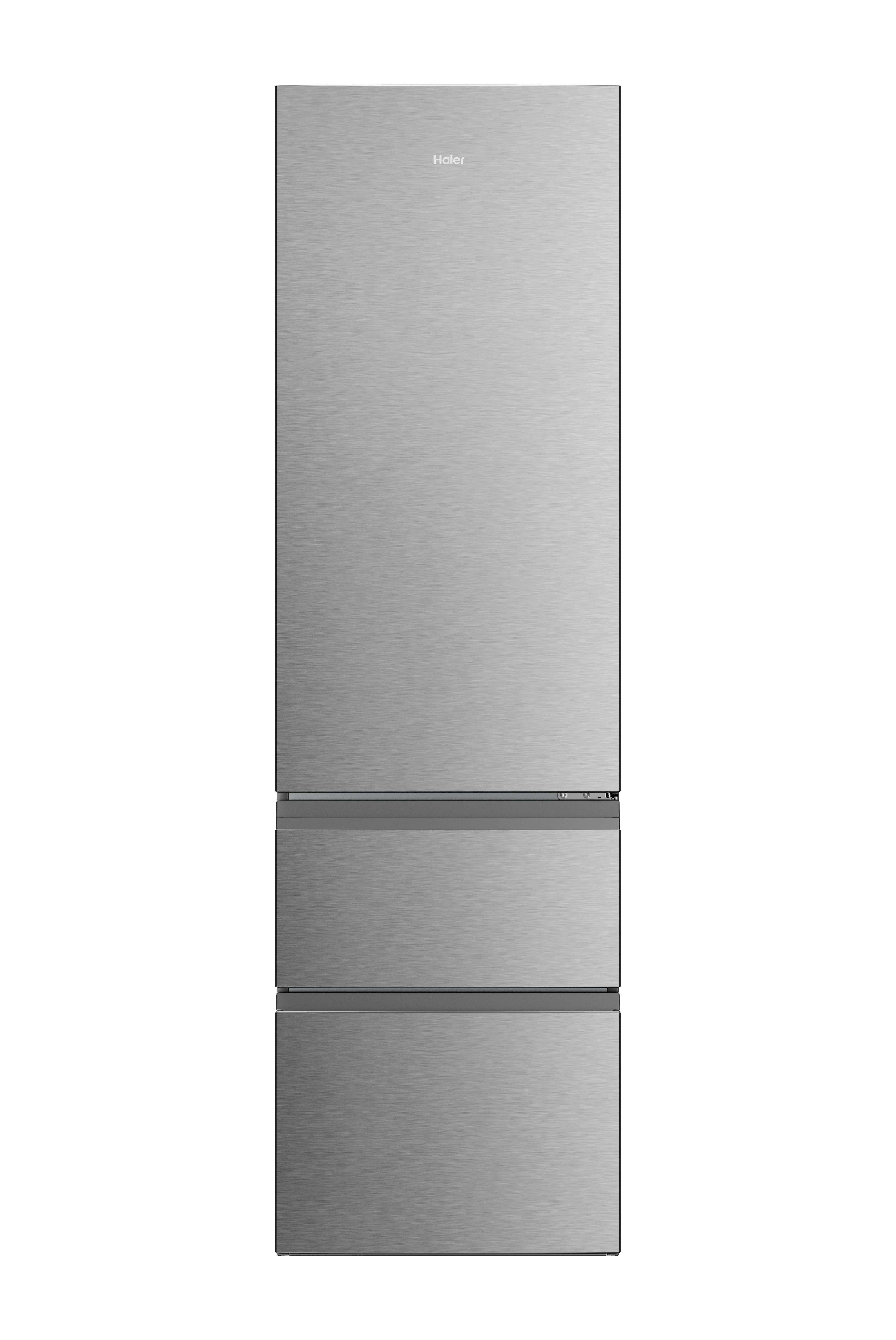 Frigorífico combi - Haier Series 3 HTR3620DNMG, No Frost, 205 cm, 414 l, Fresh 0°C, Direct Access, Inox