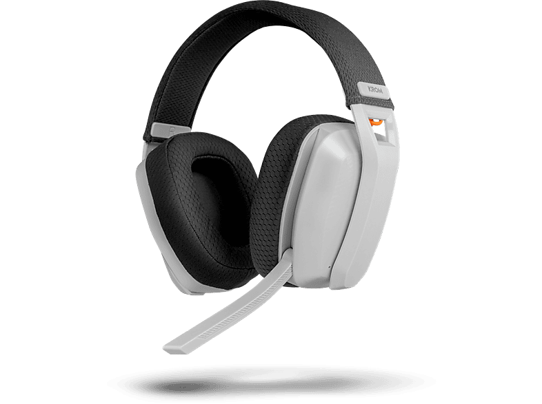 Auriculares gaming - Krom Kanji, Supraaurales, Bluetooth, 2.4 GHz y USB, 40 mm, Blanco