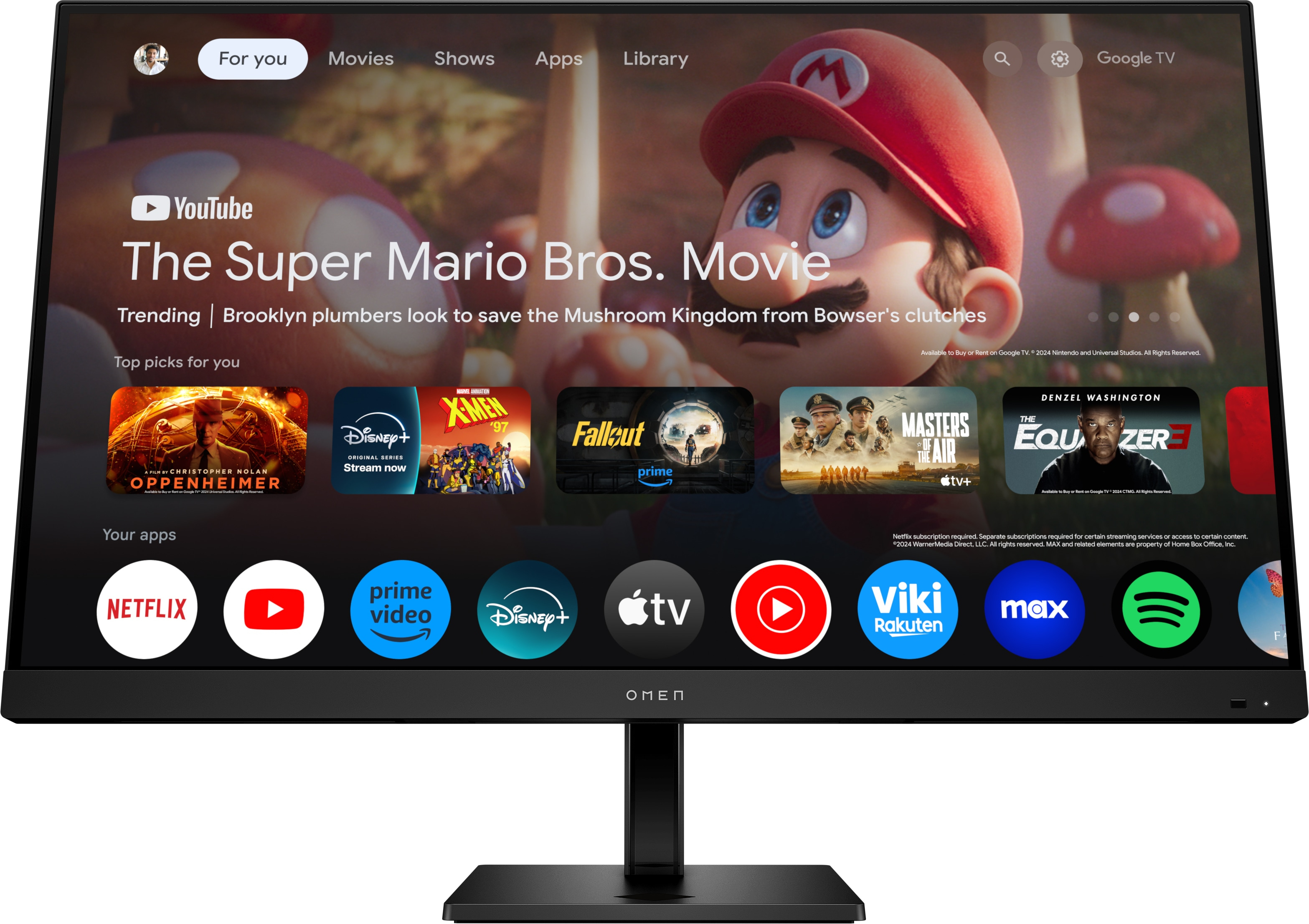 HP - Monitor PC Gaming 80cm (31,5") HP OMEN 32x, 144 Hz, UHD IPS, AMD FreeSync Premium.