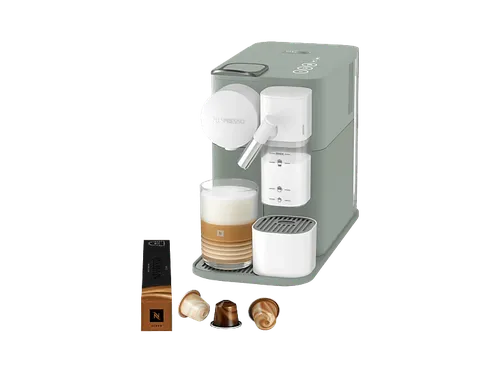 Cafetera de cápsulas - De'Longhi Lattissima One EN510.GR, 19 bar, 1 l, 1450 W, Depósito leche, Apagado automático, Verde