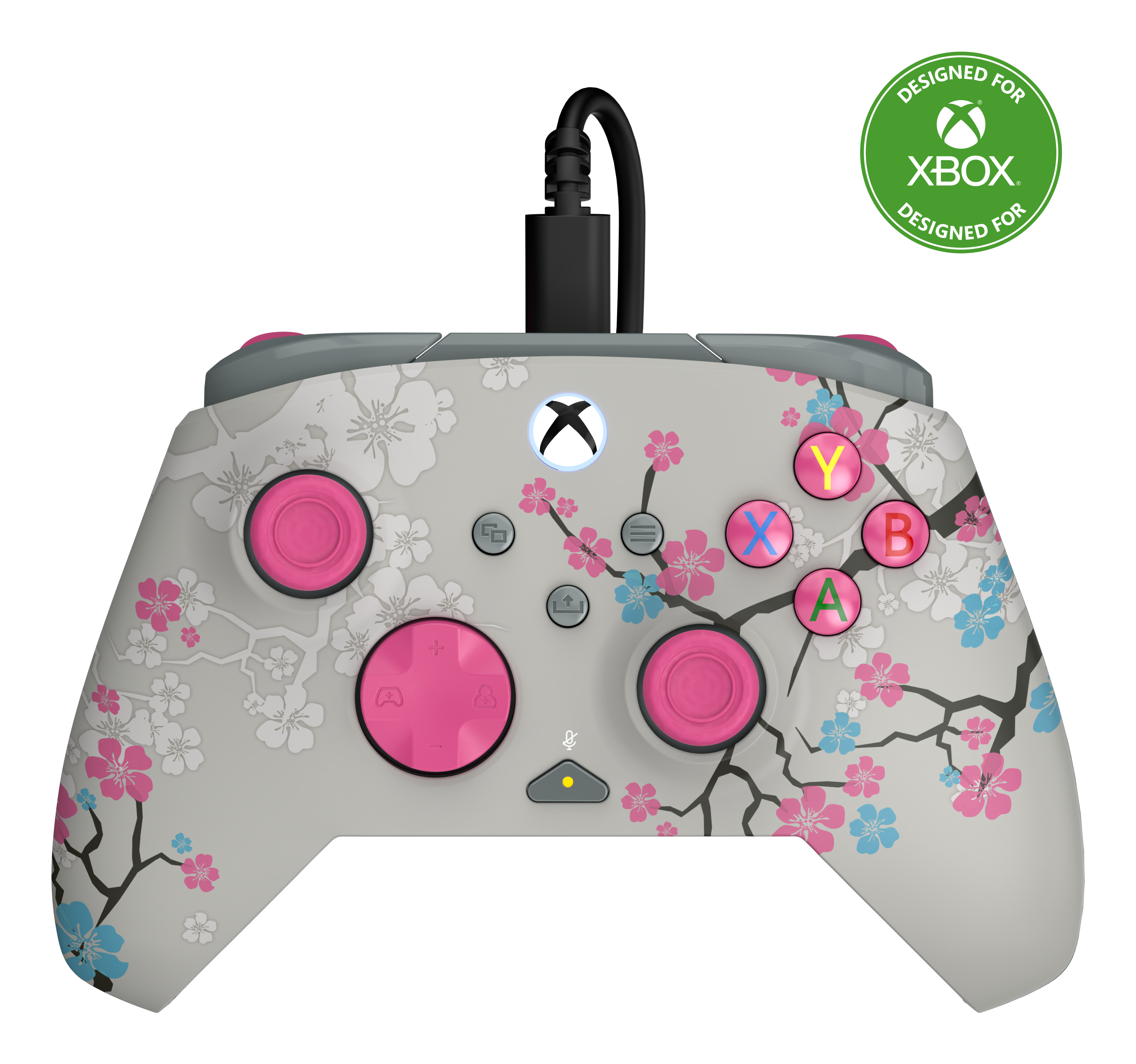 Mando Xbox - Turtle Beach Rematch Advanced, Para Xbox, Cable, Gris/Rosa