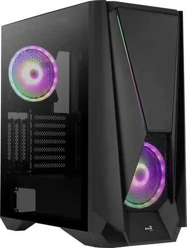 Aerocool Visor RGB Cristal Templado / Negro - Caja/Torre