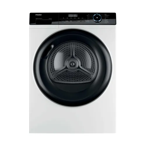 Secadora bomba de calor - Haier I-Pro Series 3 HD90-A3939-IB, 9 kg, 15 programas, Programa higiene, Filtro en 1, Blanco
