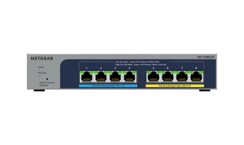 NETGEAR 8-port Ultra60 PoE++ Multi-Gigabit (2.5G) MS108EUP-100EUS