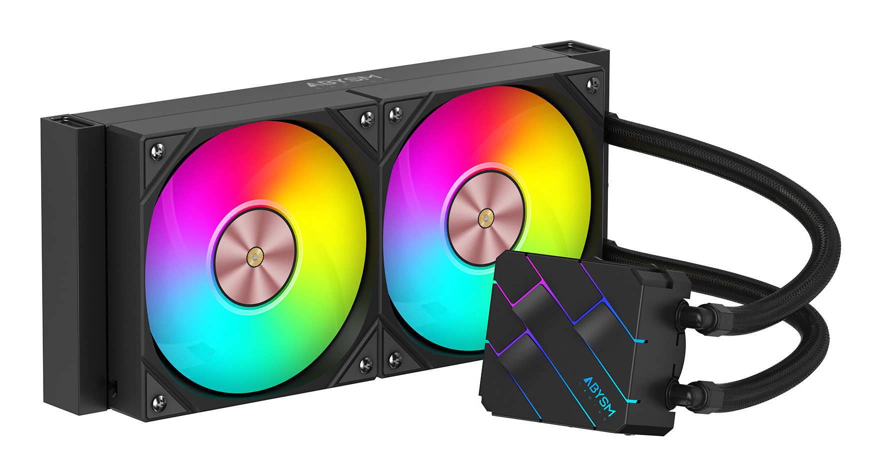 SISTEMA DE REFRIGERACION LIQUIDA ABYSM OCEANIC TIDE 240 Black ARGB DUAL FAN INTEL AMD