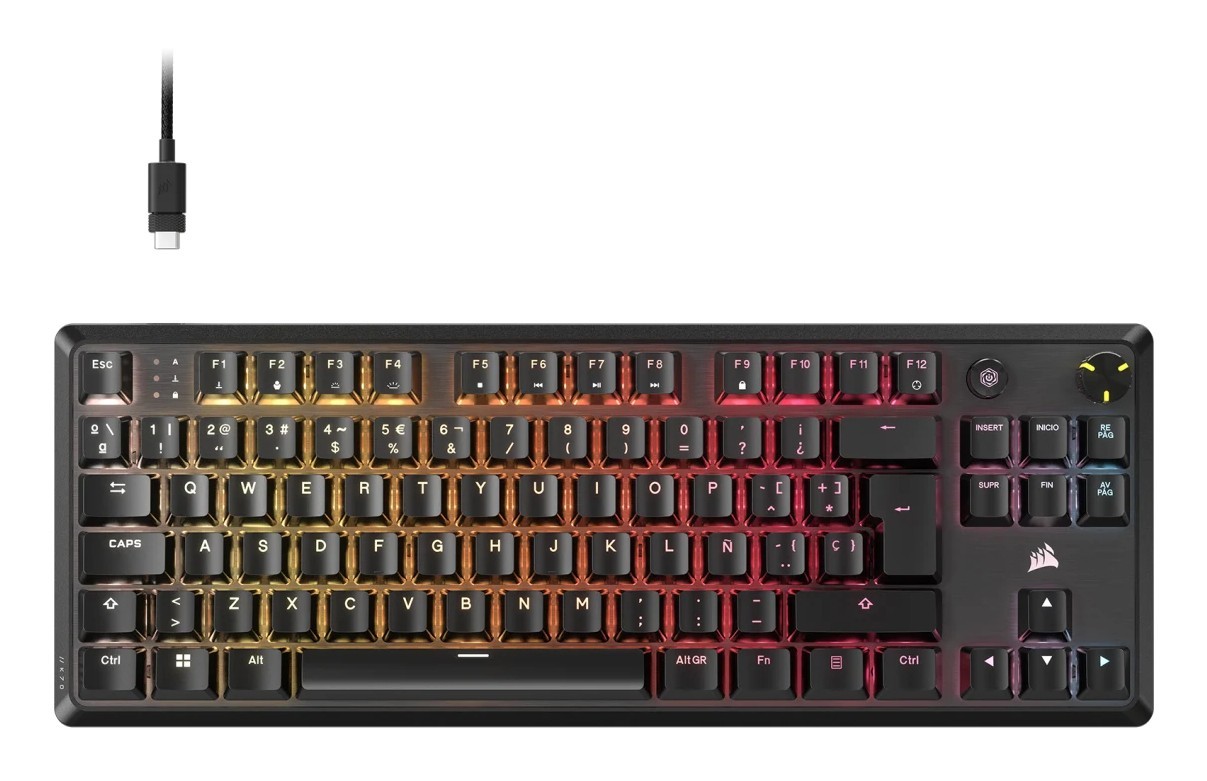 Teclado Corsair K70 CORE TKL Gaming USB Negro CH-911911E-NA