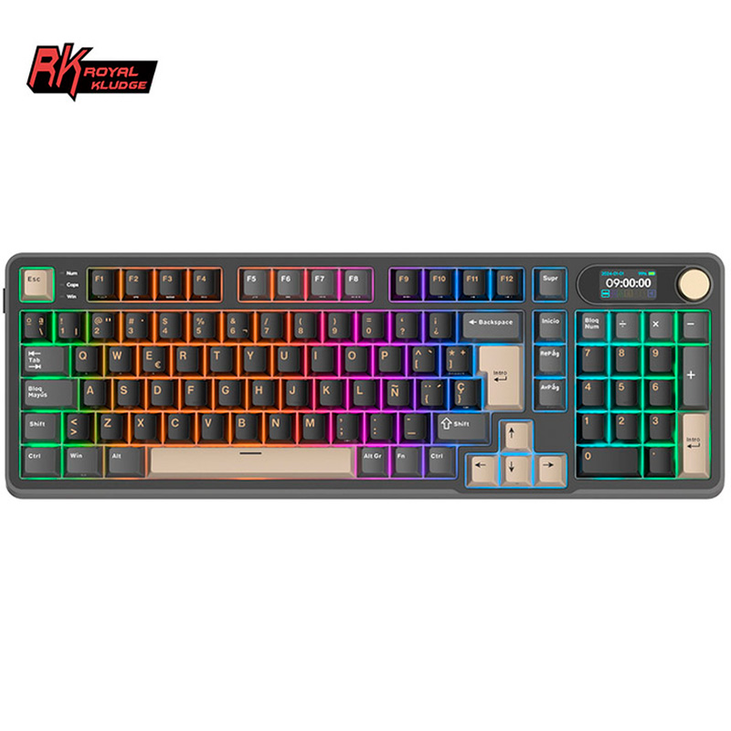 Royal Kludge RKS98 ISO-ES Hot-Swappable Switch Beige Wireless Phantom
